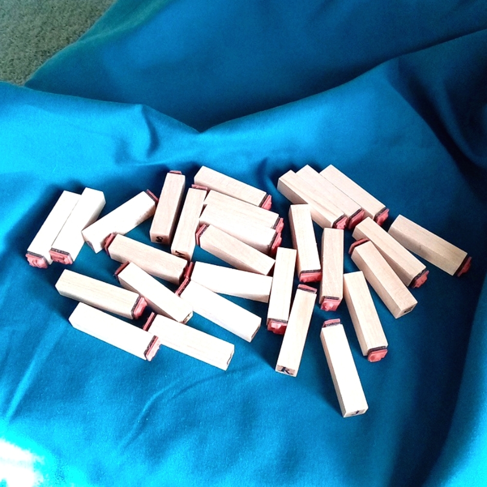 LOWER CASE ALPHABETICAL RUBBER STAMPS - Picture 4 of 4